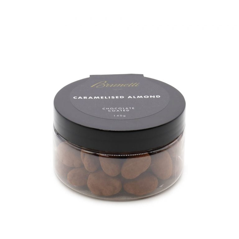 Chocolate Tubs Caramelised Almonds - Brunetti Oro