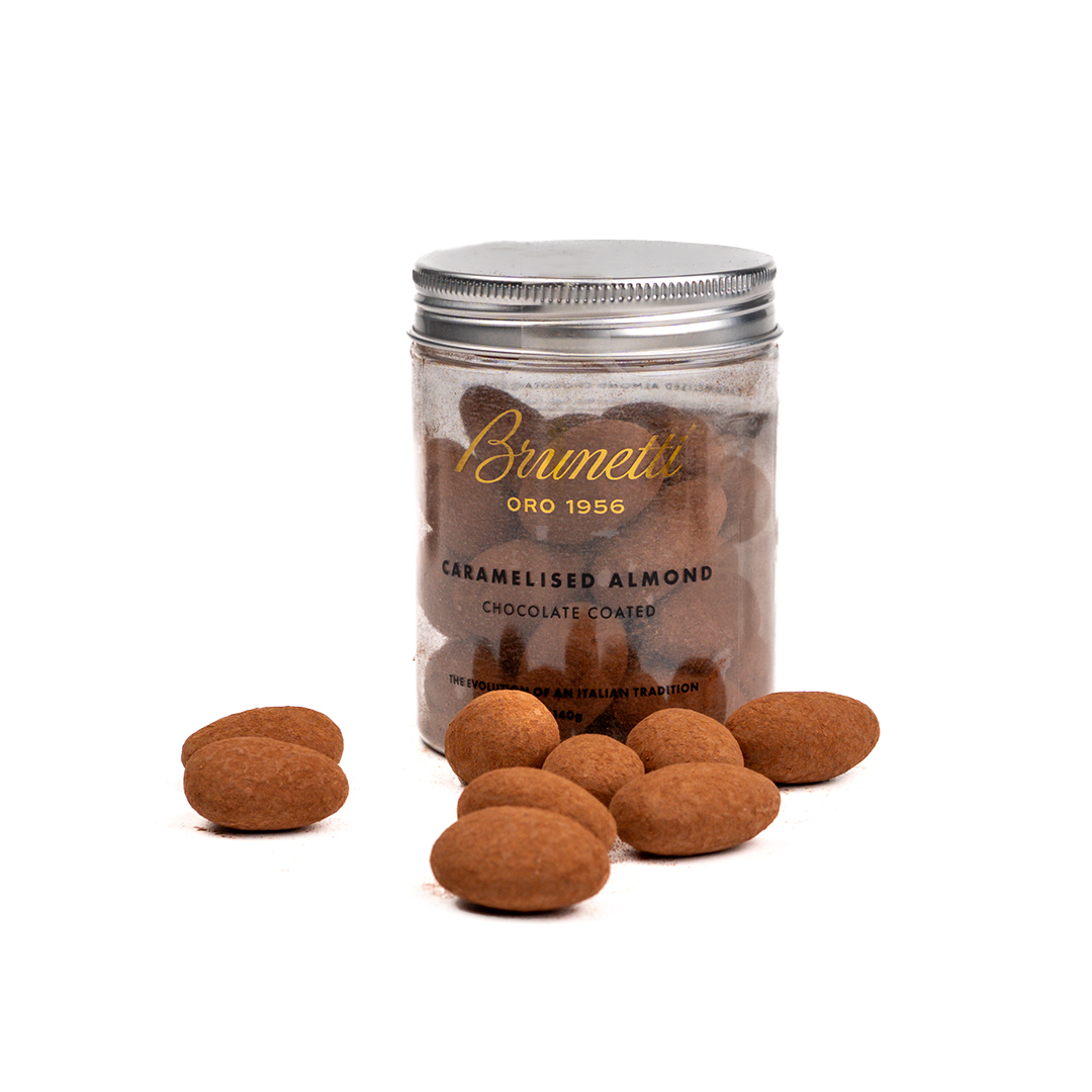 Chocolate Tubs Caramelised Almonds