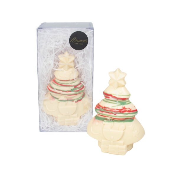 A White Chocolate Christmas Tree in a box.