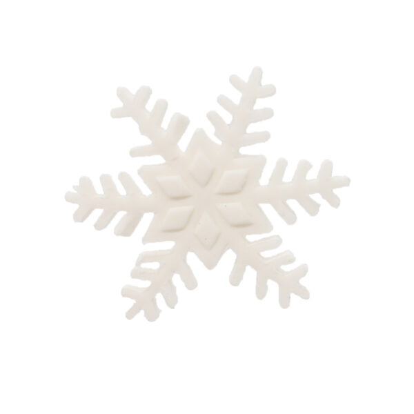 A white snowflake on a white background.