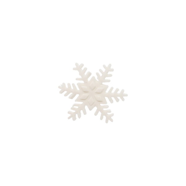 A white snowflake on a white background.