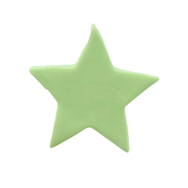 A small green star on a white background.
