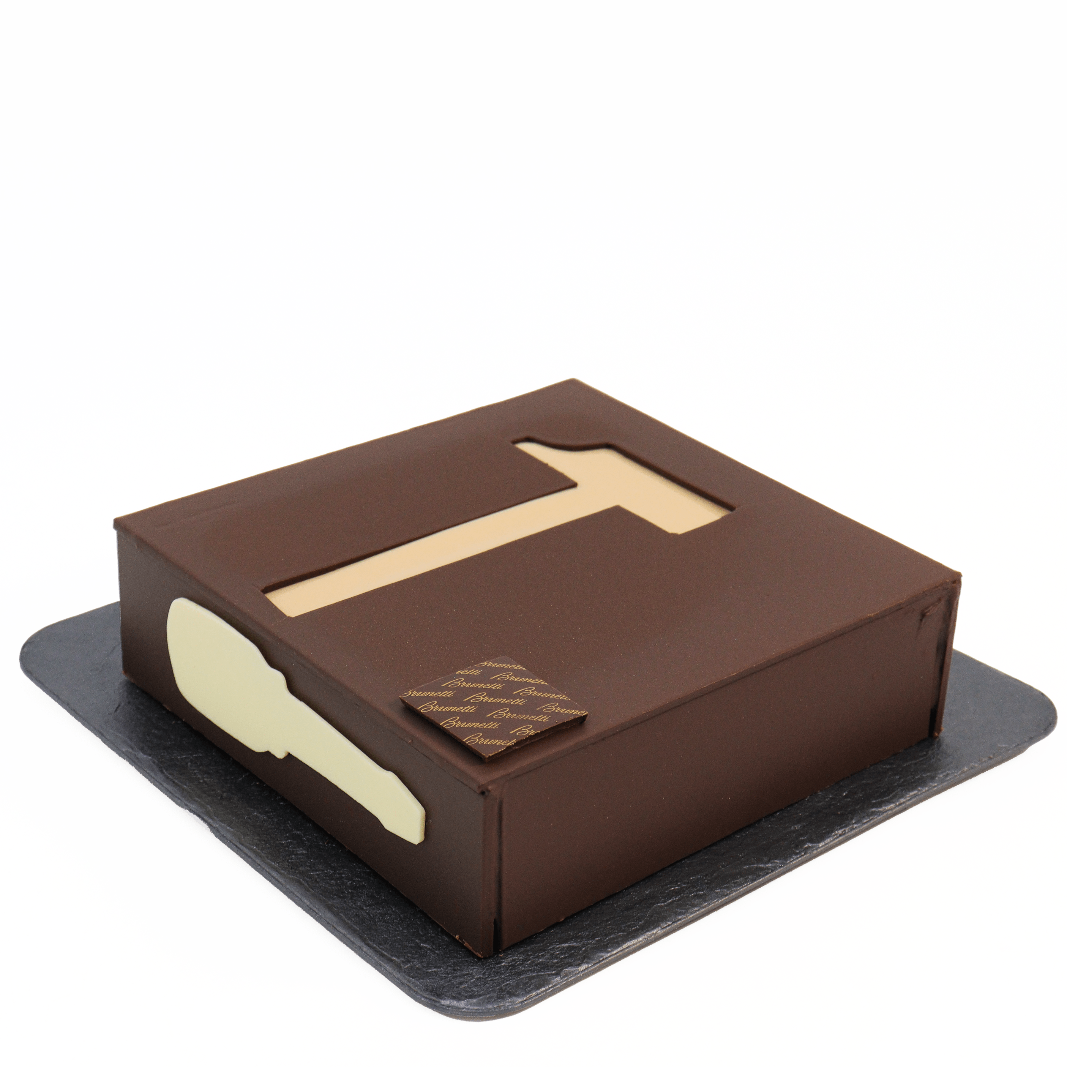 A Torta Ubriaca with a hammer on top.