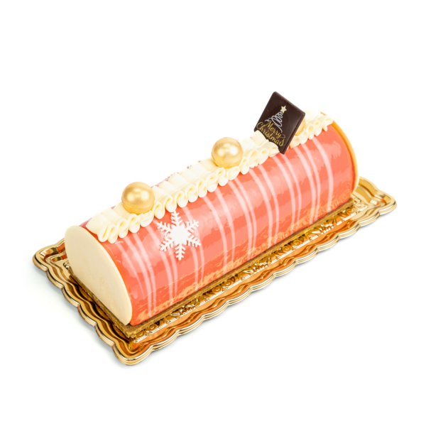 Strawberry Pistachio  Yule Log